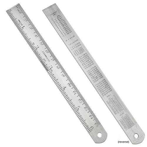 How many inches make one feet in steel rule