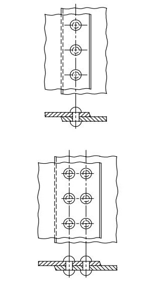 Which riveted joint consists of two parallel rows and rivets where rivets are just opposite each other?