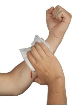 How to stop bleeding in injured person?