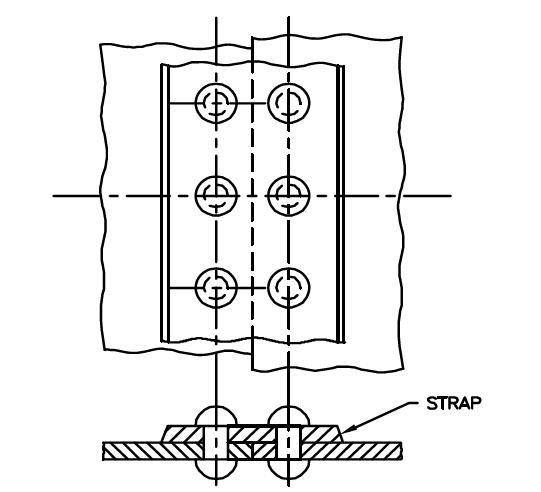 In a riveted joint the plates are placed end-to-end and joined through cover plates. This joint is called