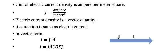 The unit of current density is :