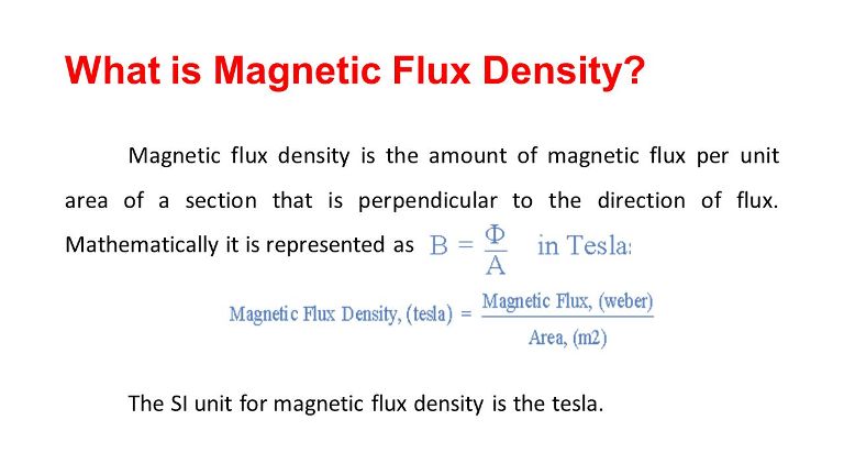 What is the S.I unit of Flux density?