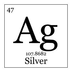 Which is the chemical symbol of silver?