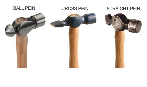 The peen of a cross-peen hammer is