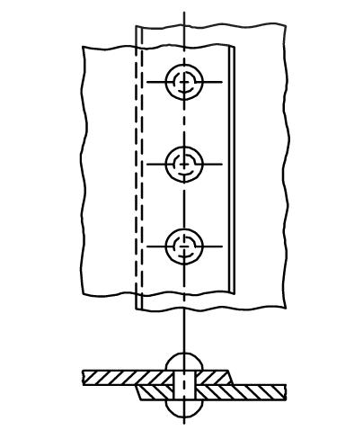 In a riveted joint the edges of plates are simply laid over each other and riveted. This joint is called