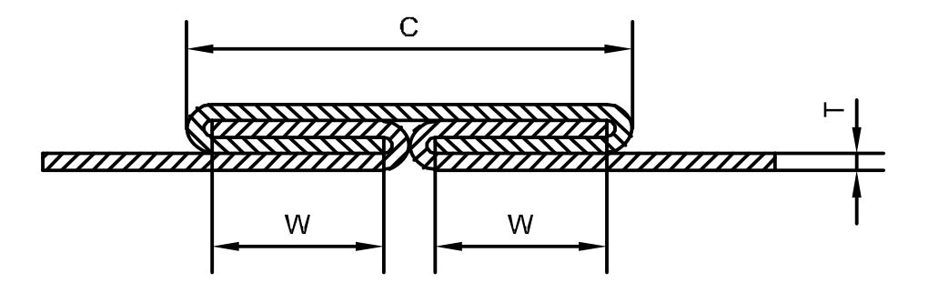 Which among the following joints is suitable for roofing work ?