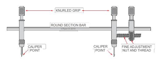 Which tool used in sheet metal work to scribe a circle or arc with a large diameter?