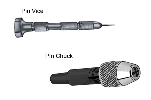 The pin vice is used for