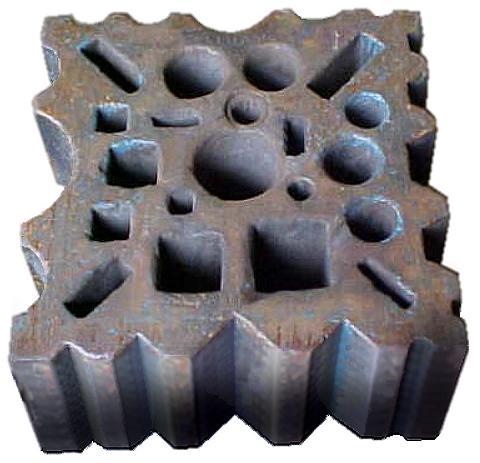 Which material is used to make swage block?