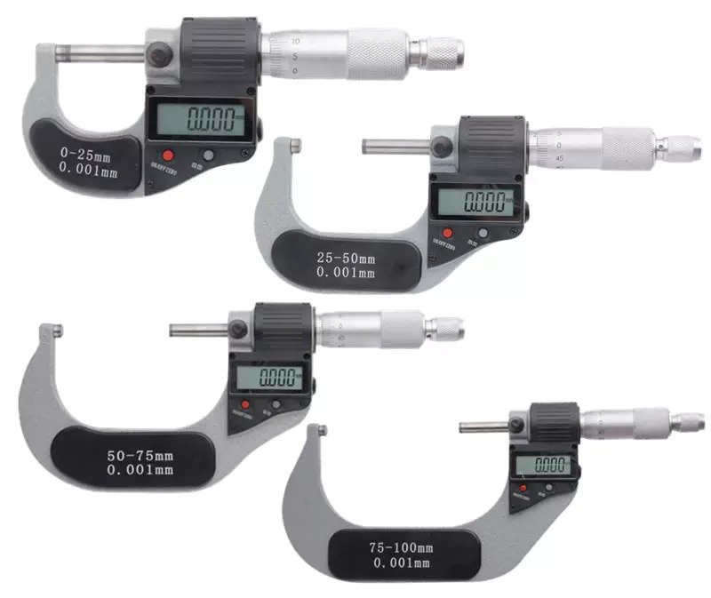 What is the zero reading of a 50-75 mm outside micrometer ?