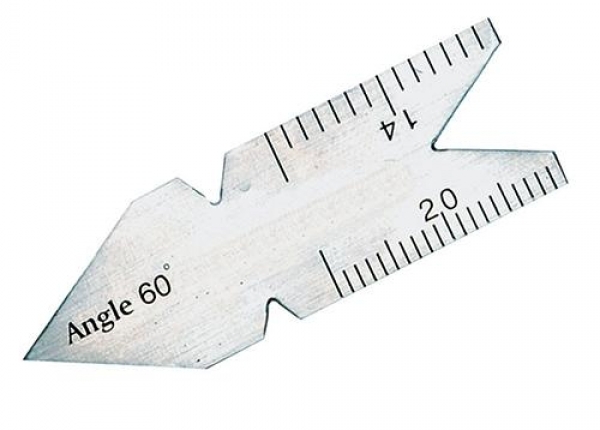 Single-point V threading tools are checked for its flank angle accuracy by using a/an